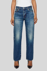 Moussy - Straight Leyden - DARKBLUE