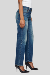 Moussy - Straight Leyden - DARKBLUE