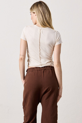 NSF - Tara Fitted Shrunken Crew Tee - IVORY