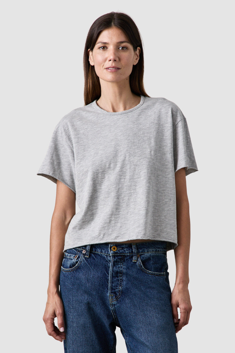 NSF - Harper Boxy Crew Tee - HEATGREY