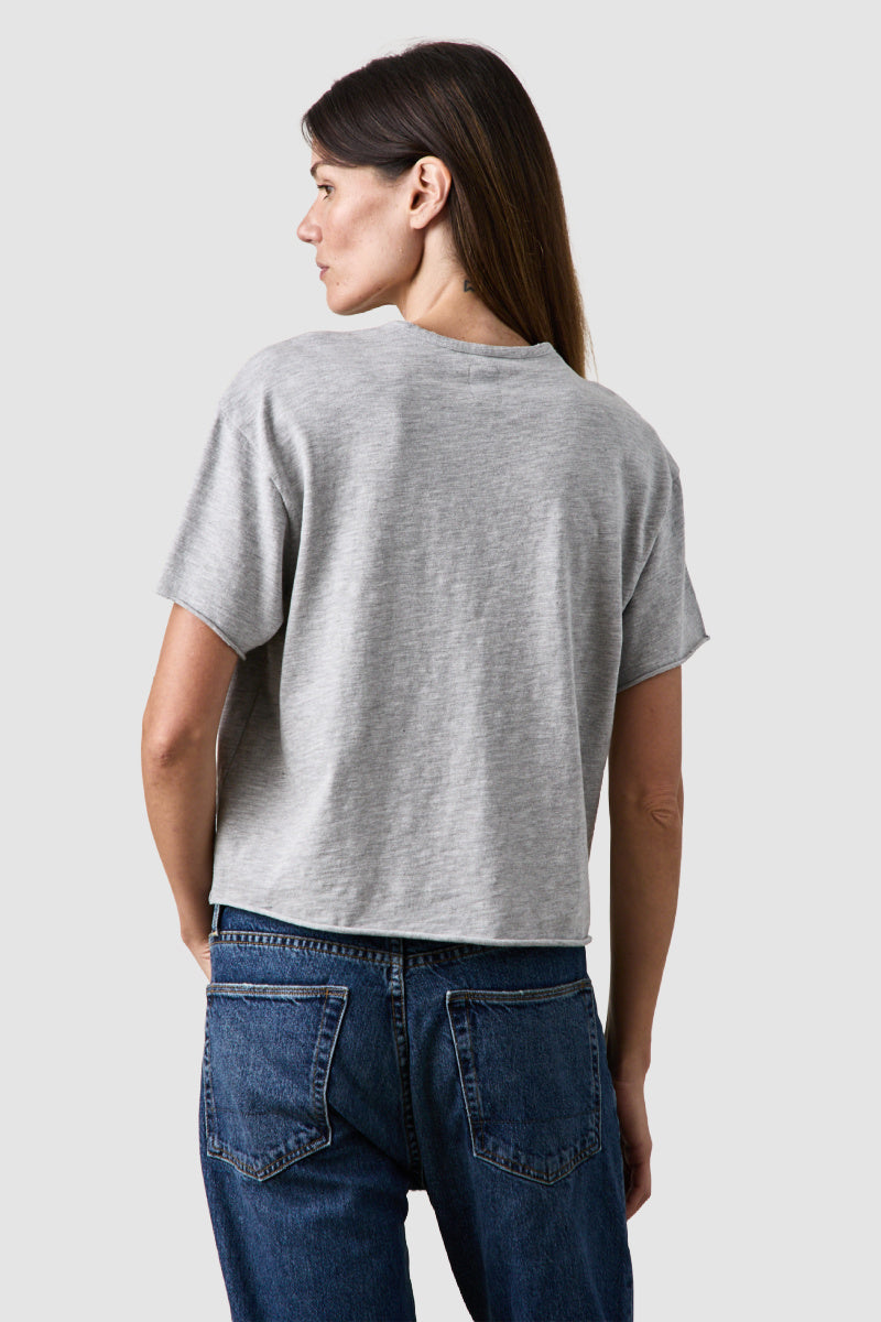 NSF - Harper Boxy Crew Tee - HEATGREY