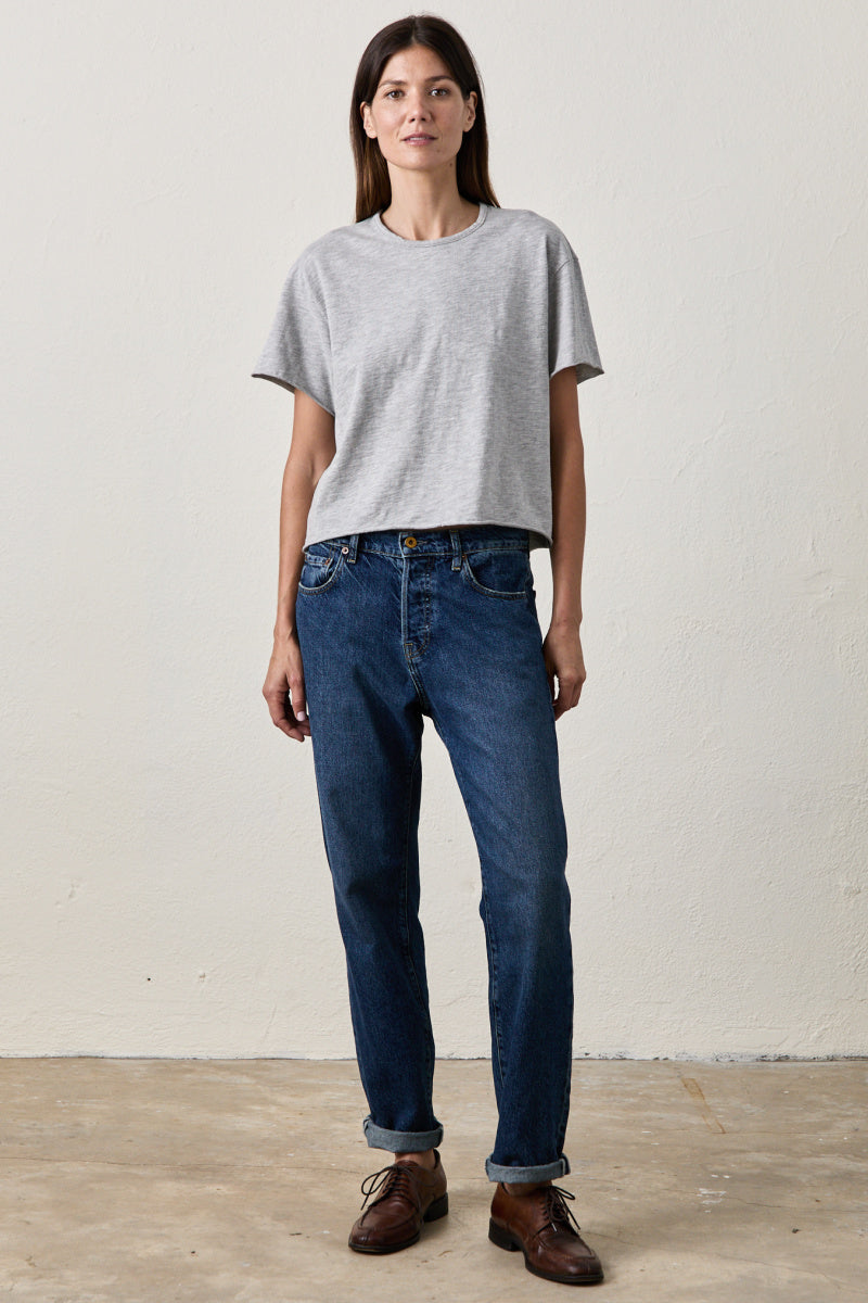 NSF - Harper Boxy Crew Tee - HEATGREY