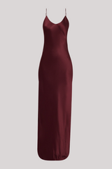 Nili Lotan - Cami Silk Gown - CLARET