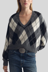 Nili Lotan - Feron Argyle Sweater - GRYIVYAR