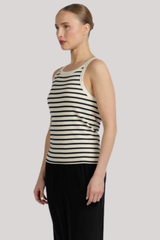 Nili Lotan - Jennifer Rib Tank - ECRUBLKS