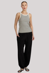 Nili Lotan - Jennifer Rib Tank - ECRUBLKS