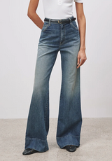 Nili Lotan - Nadege Distressed Wide Leg Jeans - CLASSICW