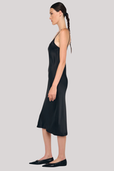 Norma Kamali - Bias Slip Dress - BLACK