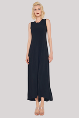 Norma Kamali - Sleeveless Long Swing Dress - BLACK