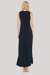 Norma Kamali - Sleeveless Long Swing Dress - BLACK