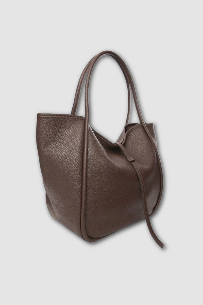 Oliveve - Ellis Leather Hobo Tote - CHESTNUT