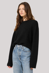 One Grey Day - Aster Cashmere Pullover - BLACK