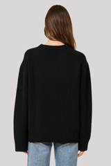 One Grey Day - Aster Cashmere Pullover - BLACK