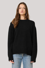 One Grey Day - Aster Cashmere Pullover - BLACK