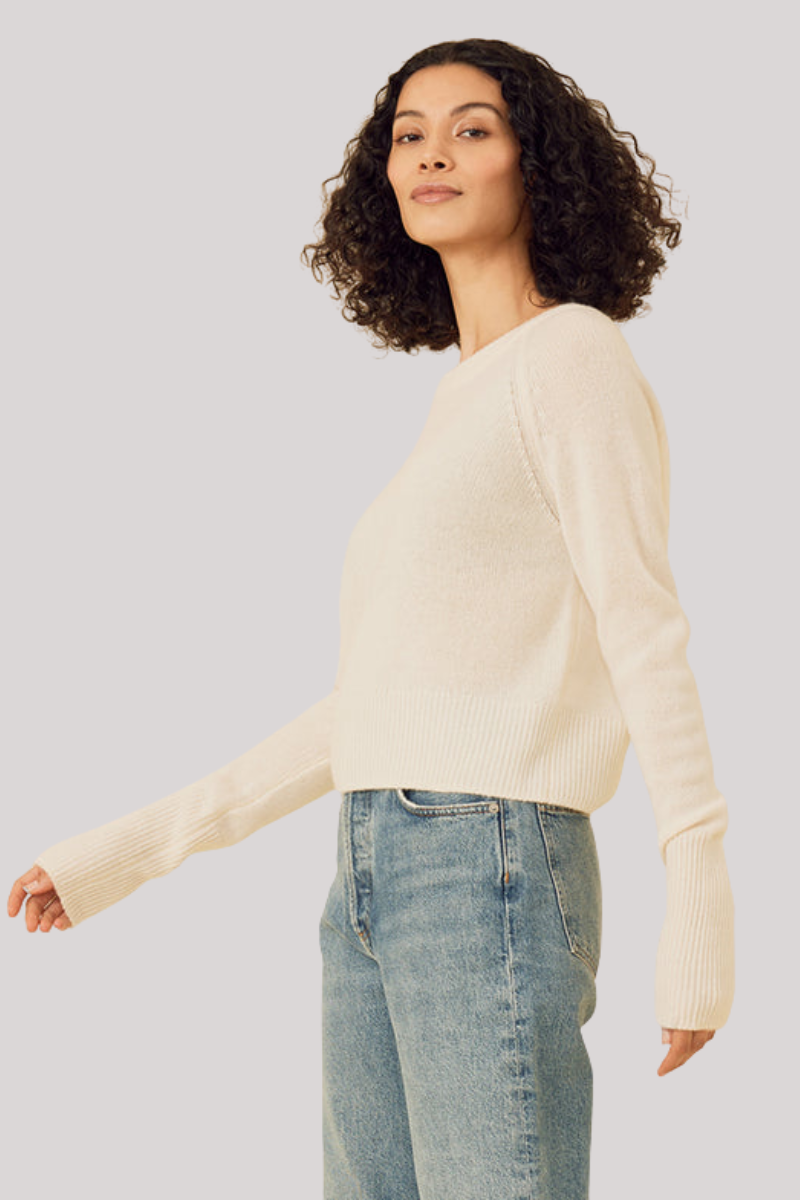 One Grey Day - Blakely Cashmere Pullover - IVORY