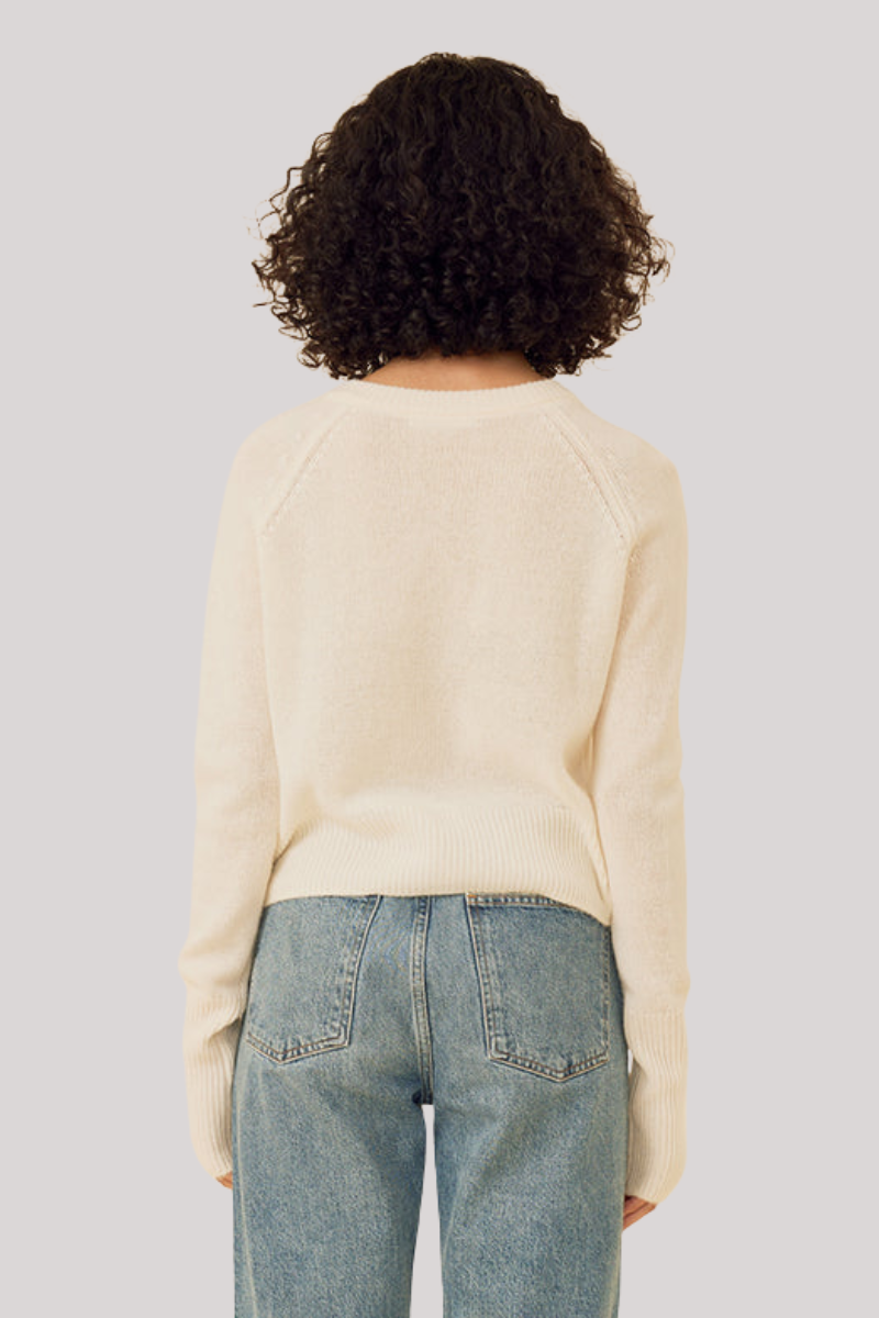 One Grey Day - Blakely Cashmere Pullover - IVORY