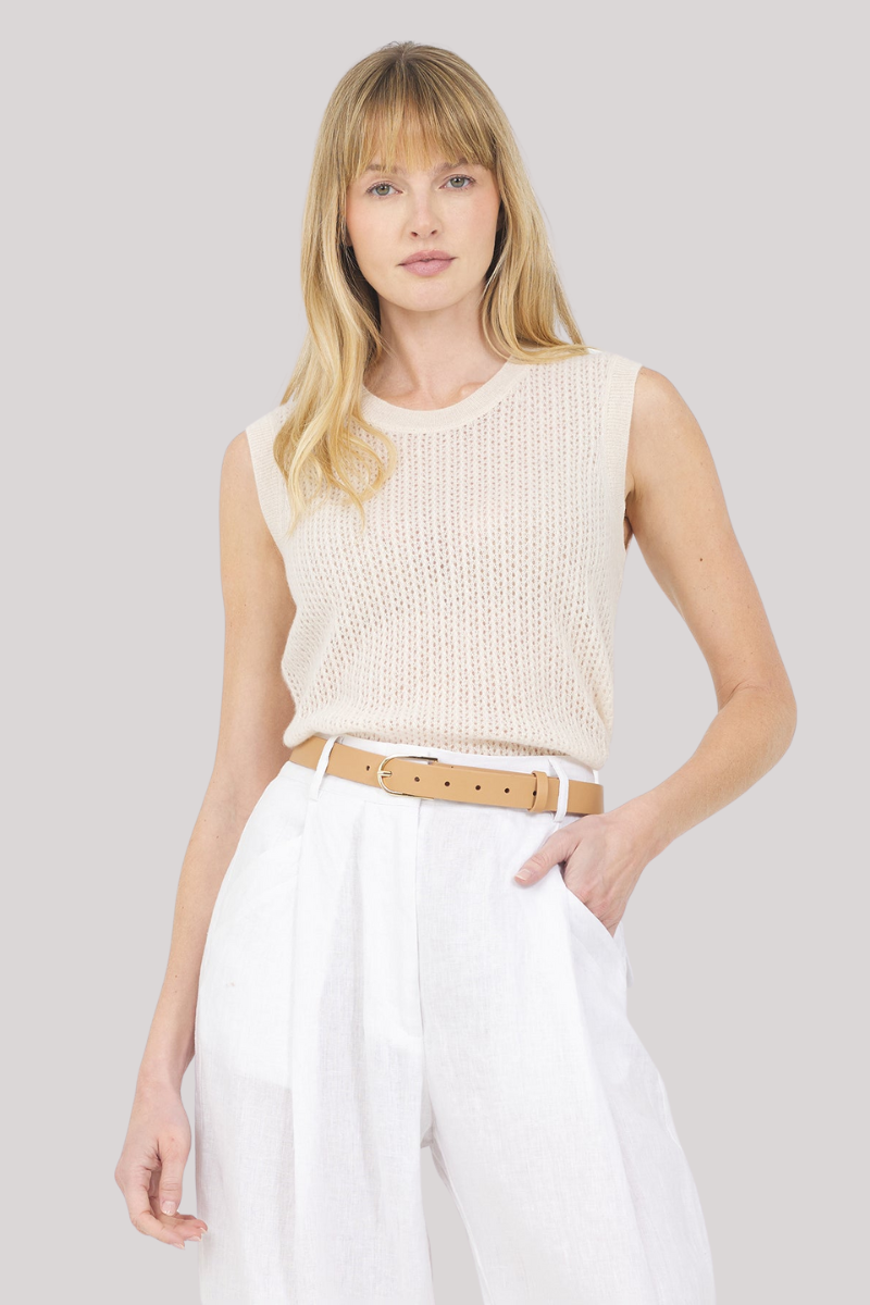 One Grey Day - Camille Cashmere Top - CREAM
