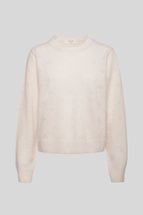 One Grey Day - Georgie Cashmere Crewneck - IVORY