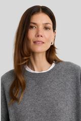 One Grey Day - Indira Cashmere Top - HEATHASH