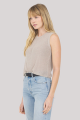 One Grey Day - Macy Top - MARBLE