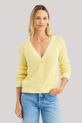 One Grey Day - Raleigh Cardigan - LEMON
