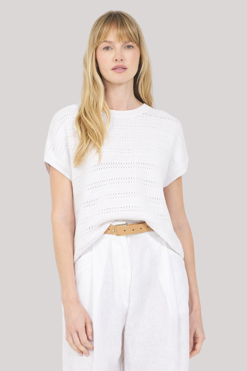 One Grey Day - Rosie Sleeveless Top - WHITE