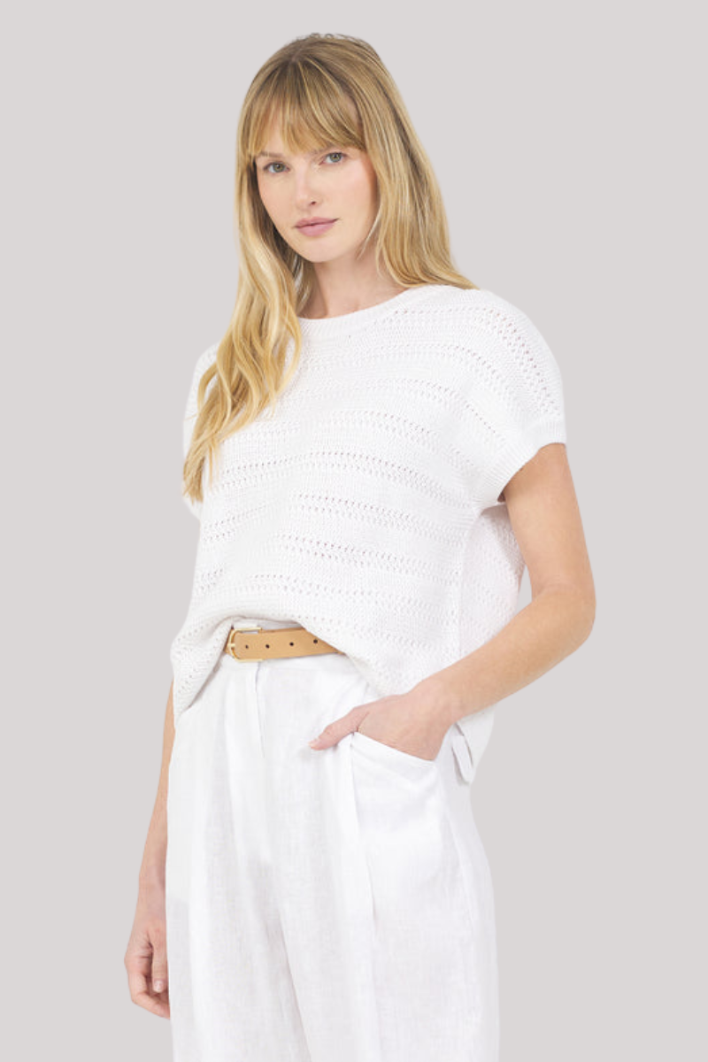 One Grey Day - Rosie Sleeveless Top - WHITE