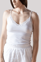 Only Hearts - Lace Trimmed Cami - WHITE