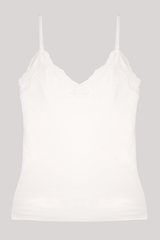 Only Hearts - Lace Trimmed Cami - WHITE