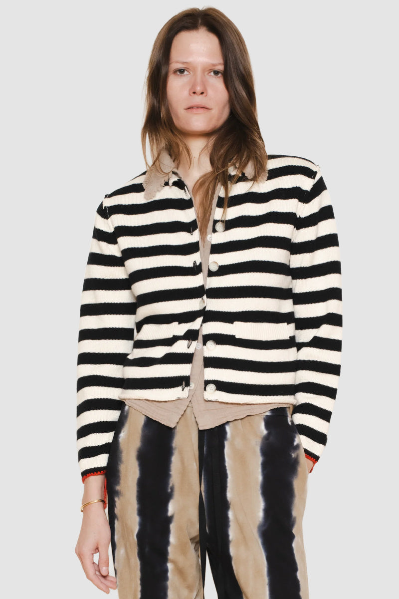Raquel Allegra - Ferris Cardigan - BLKSTRIP