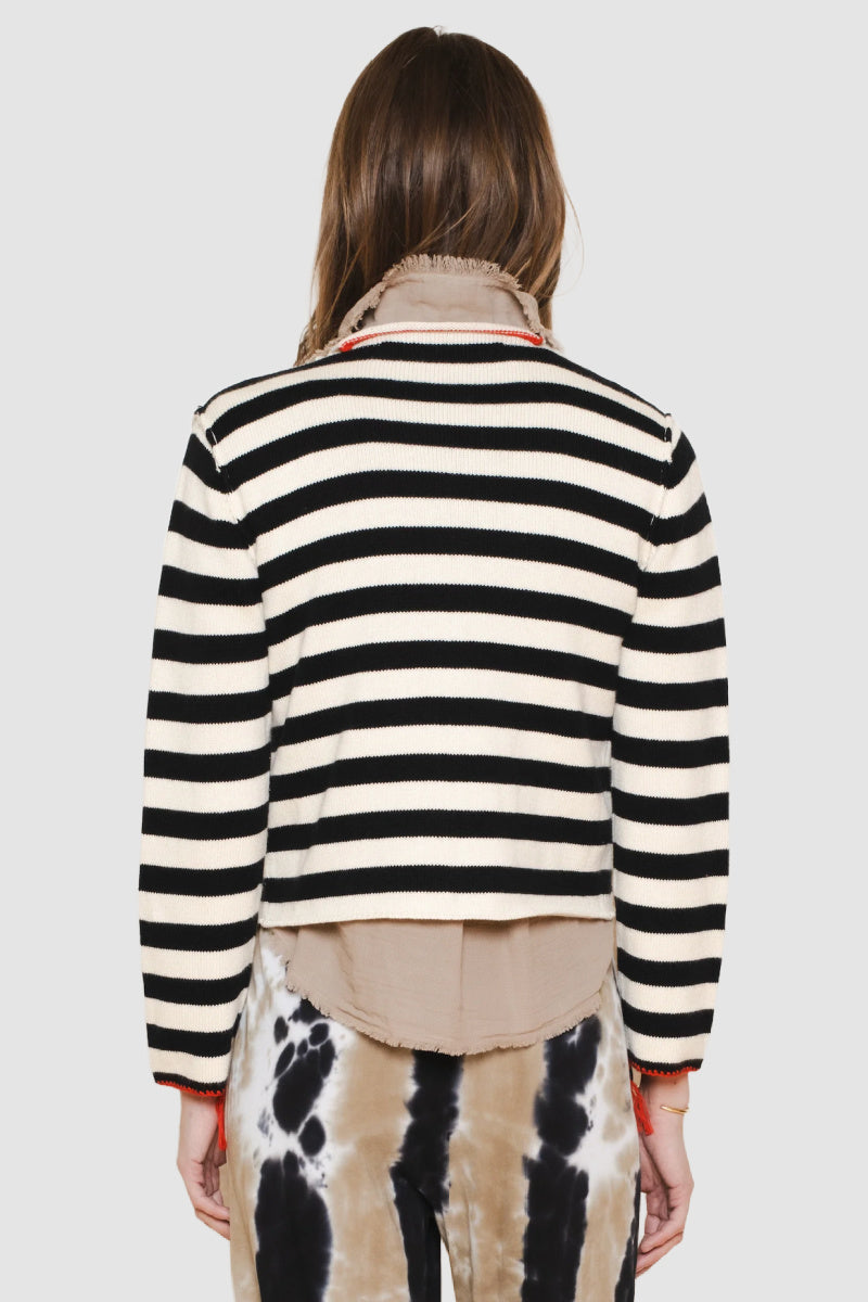 Raquel Allegra - Ferris Cardigan - BLKSTRIP