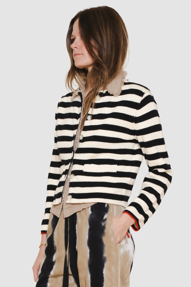 Raquel Allegra - Ferris Cardigan - BLKSTRIP