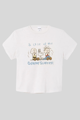 Re/Done - 50s Boxy Tee Scaries - VINTWHT