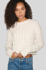 Re/Done - Rowe Cashmere Pullover - MOON