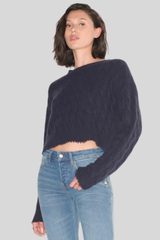 Re/Done - Rowe Cashmere Pullover - NAVY