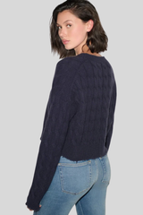 Re/Done - Rowe Cashmere Pullover - NAVY
