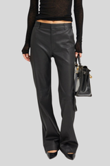 SPRWMN - Classic Leather Trousers - BLACK