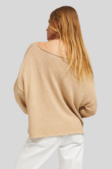 SPRWMN - Off Shoulder Sweater - TAUPE