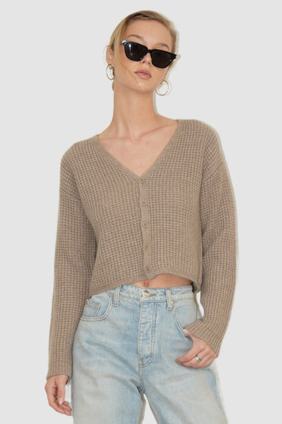 トップス stein Fine Cashmere Sable Knit Cardigan Women's Cardigan Winter Cashmere Knitted Sweater No Button