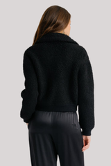 Sablyn - Cody Collared Zip Up Jacket  - BLACK