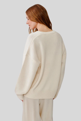 Sablyn - Cora Scoop Neck Sweater - GARDENIA