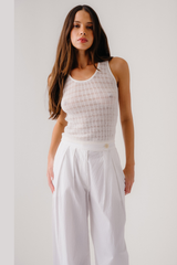 Sablyn - Cordelia Scooped Neck Tank - GARDENIA
