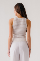 Sablyn - Cordelia Scooped Neck Tank - GARDENIA