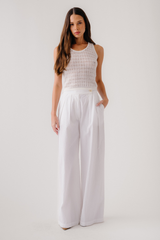 Sablyn - Cordelia Scooped Neck Tank - GARDENIA