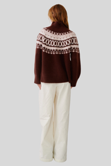 Sablyn - Finley Slouchy Fairisle Crewneck - CINNAMUL