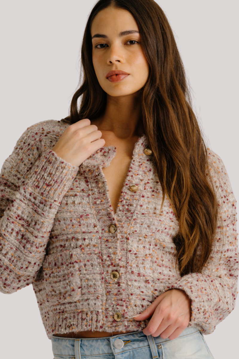 Sablyn - Helena Cropped Double Pocket Cardigan - MULTI