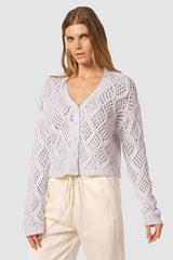Sablyn - Jolie B V-Neck Cropped Cardigan - HIMALAYA