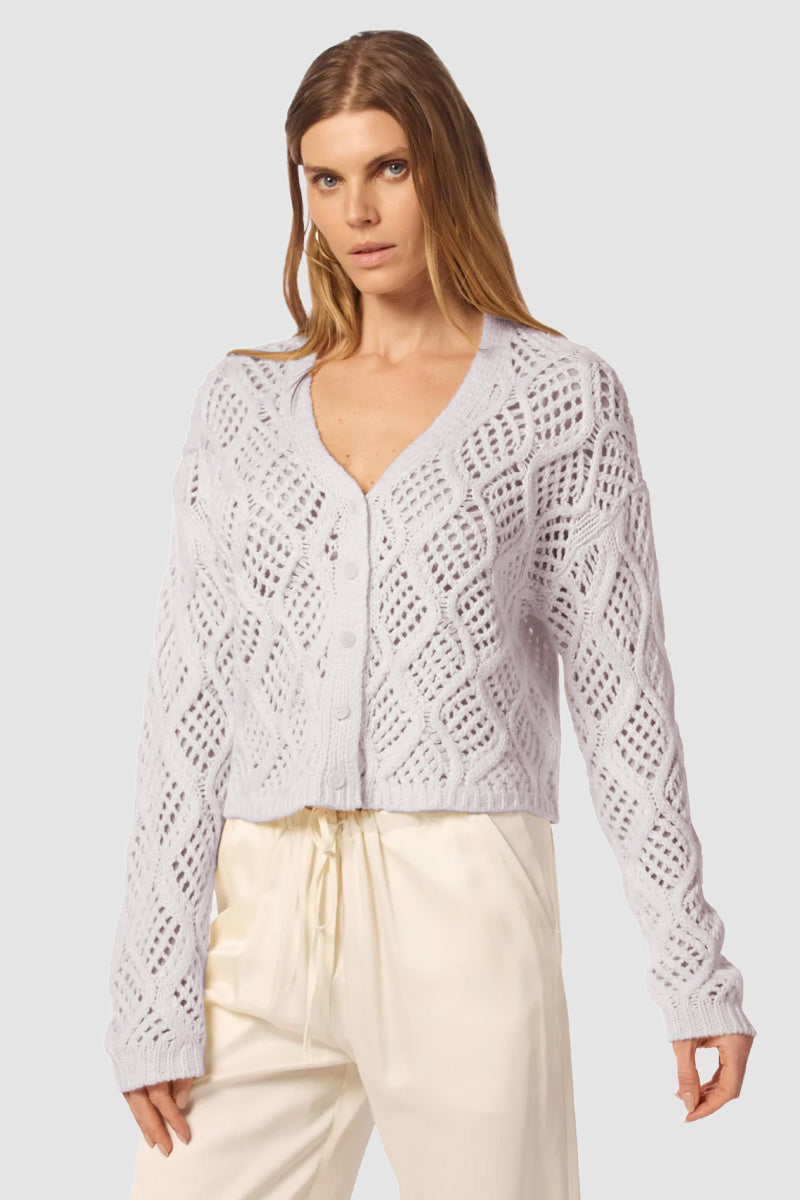 Sablyn - Jolie B V-Neck Cropped Cardigan - HIMALAYA