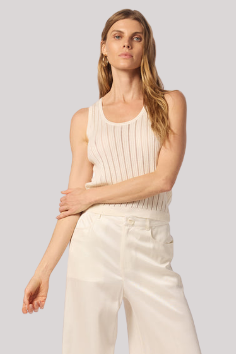 Sablyn - Juna B Scoop Neck Tank - GARDENIA