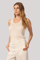 Sablyn - Juna B Scoop Neck Tank - GARDENIA